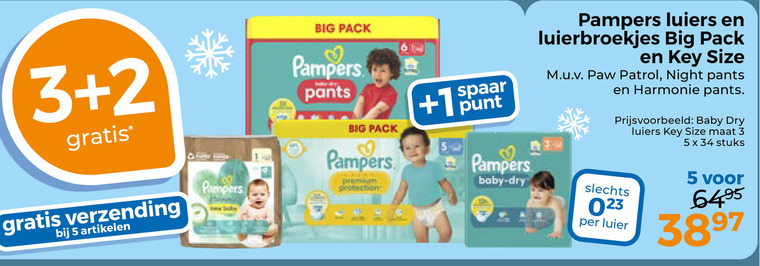 Pampers   luierbroekjes, luiers folder aanbieding bij  Trekpleister - details