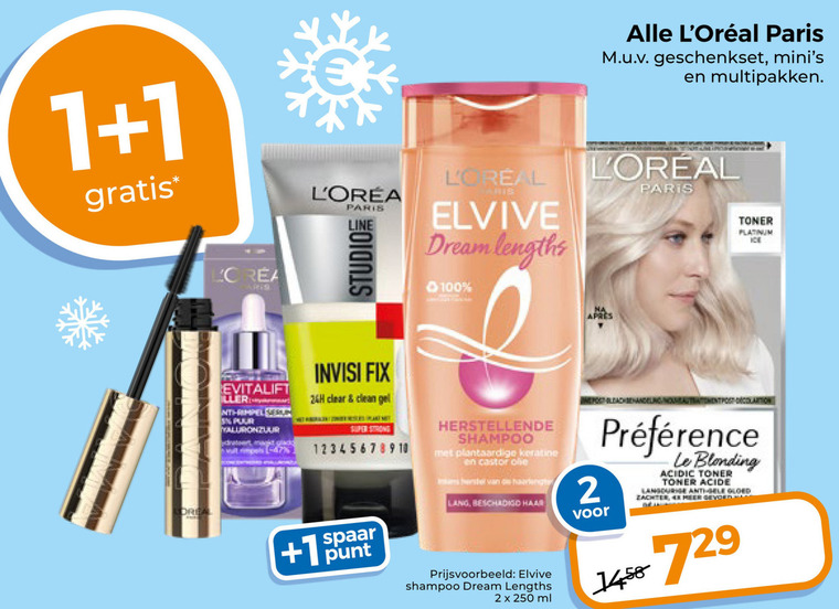 L Oreal   haarverzorging, hairspray folder aanbieding bij  Trekpleister - details