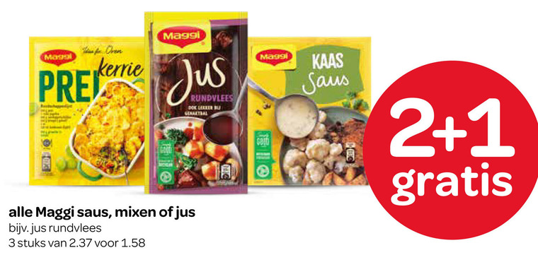 Maggi   saus, jus folder aanbieding bij  Spar - details
