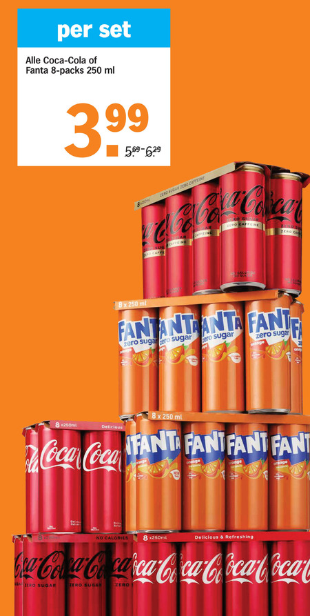 Fanta   frisdrank, cola folder aanbieding bij  Albert Heijn - details