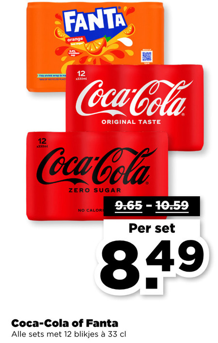 Coca-Cola   cola, frisdrank folder aanbieding bij  Plus - details