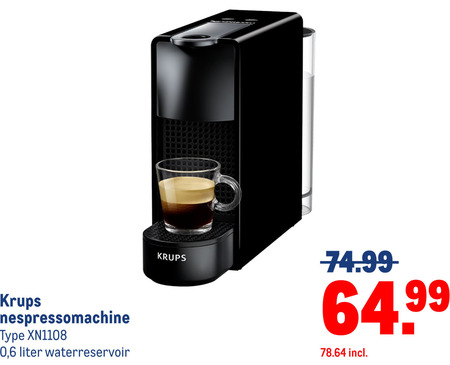 Krups   nespresso apparaat folder aanbieding bij  Makro - details