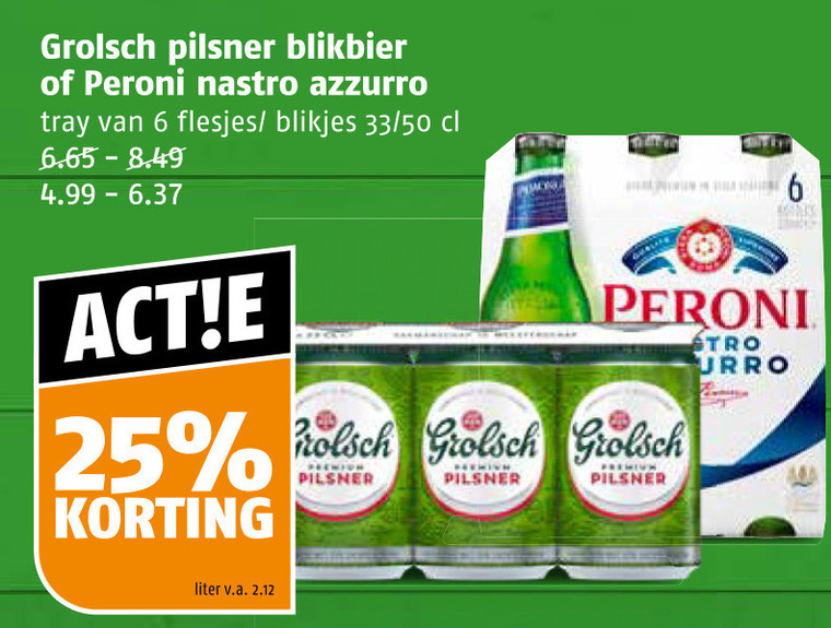 Grolsch   blikje bier, speciaalbier folder aanbieding bij  Poiesz - details