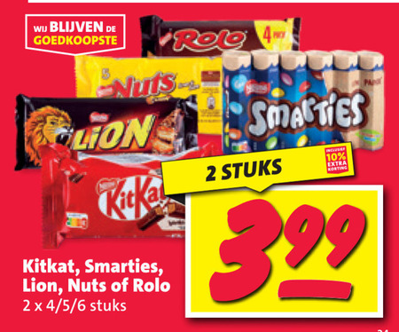 Smarties   chocoladereep folder aanbieding bij  Nettorama - details