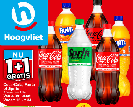 Sprite   cola, frisdrank folder aanbieding bij  Hoogvliet - details