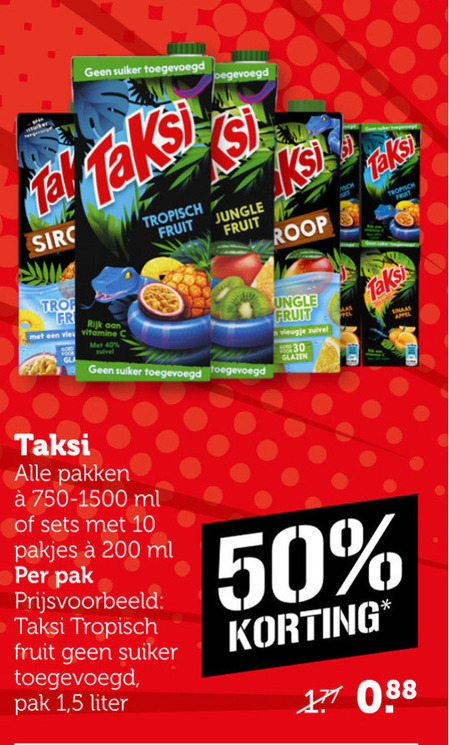 Taksi   fruitdrank folder aanbieding bij  Coop - details
