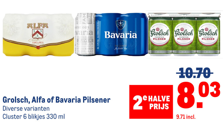 Bavaria   blikje bier folder aanbieding bij  Makro - details