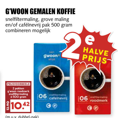Gwoon   koffie folder aanbieding bij  MCD&nbsp;Supermarkt&nbsp;Basis - details