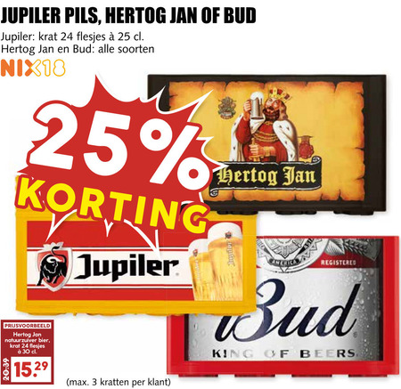 Hertog Jan   krat bier, blikje bier folder aanbieding bij  MCD Supermarkt Basis - details