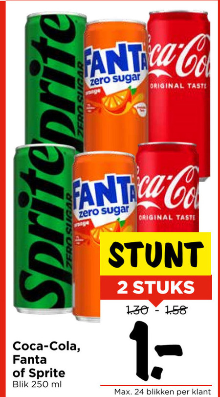 Sprite   cola, frisdrank folder aanbieding bij  Vomar - details