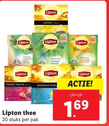 Lipton   thee folder aanbieding bij  Lidl - details