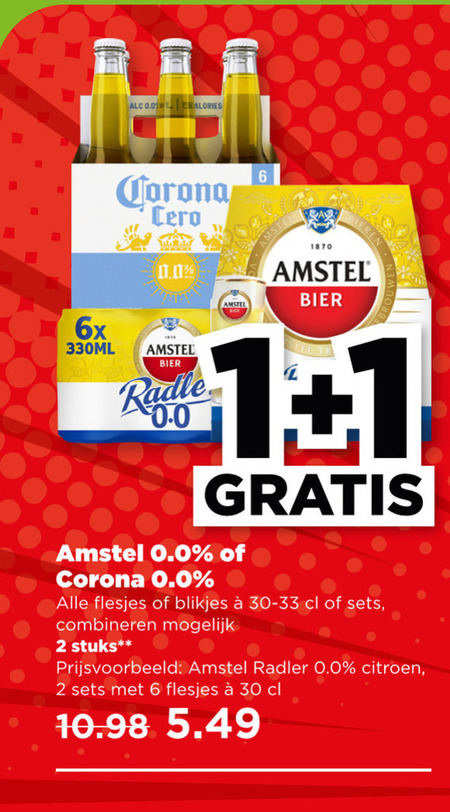 Amstel   alcoholvrij bier, speciaalbier folder aanbieding bij  Plus - details