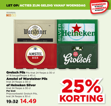 Grolsch   krat bier folder aanbieding bij  Plus - details