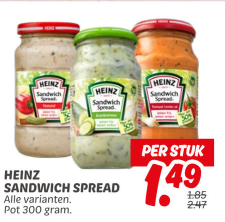Heinz   sandwich spread folder aanbieding bij  Dekamarkt - details