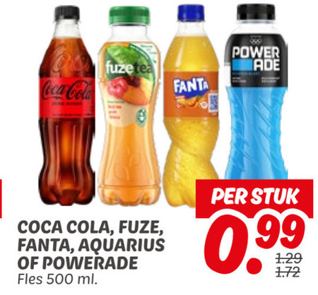 Fuze Tea   cola, ice tea folder aanbieding bij  Dekamarkt - details