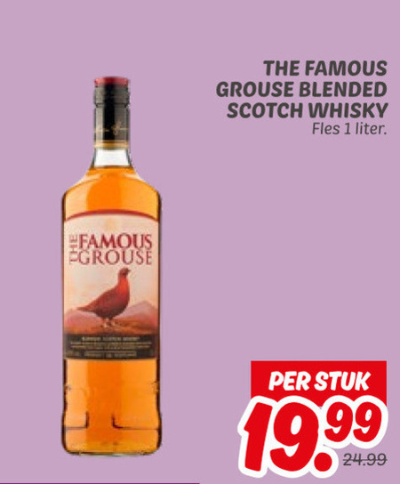 Famous Grouse   whisky folder aanbieding bij  Dekamarkt - details