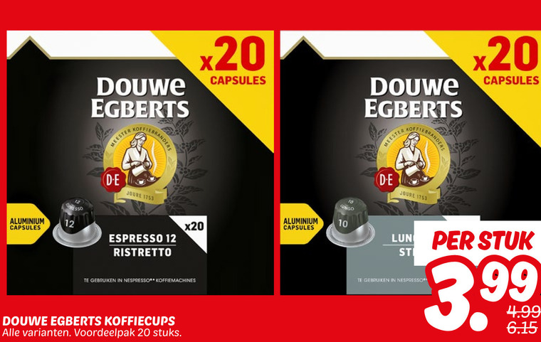 Douwe Egberts   koffiecups folder aanbieding bij  Dekamarkt - details