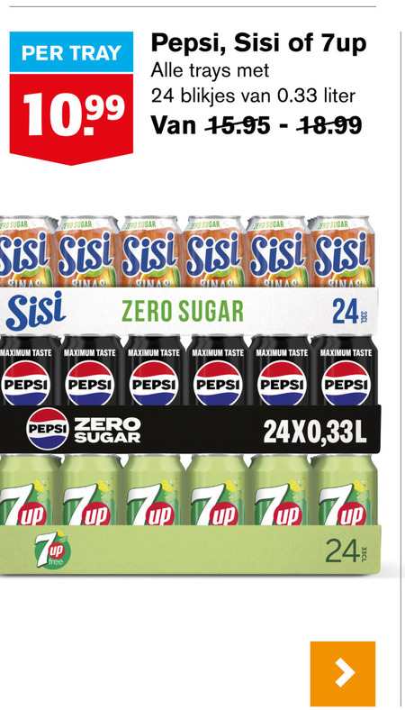 Pepsi   cola, frisdrank folder aanbieding bij  Hoogvliet - details