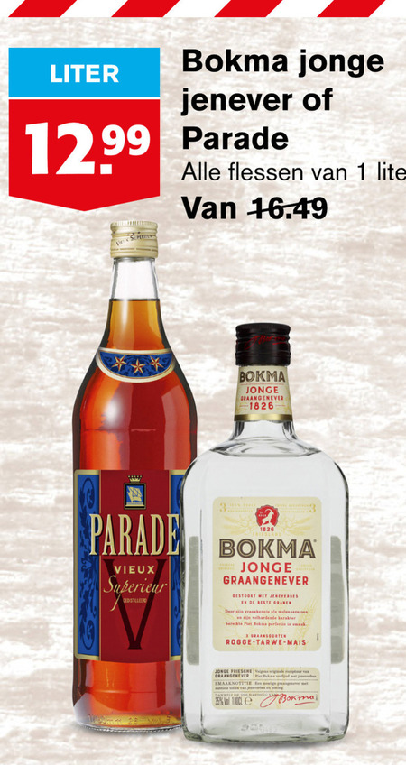 Bokma   jenever, vieux folder aanbieding bij  Hoogvliet - details