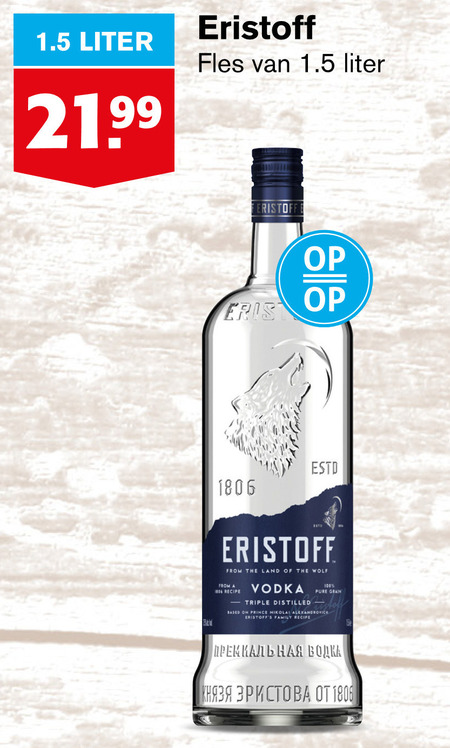 Eristoff   wodka folder aanbieding bij  Hoogvliet - details