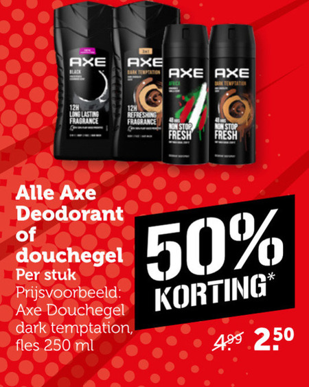 Axe   douchegel, deodorant folder aanbieding bij  Coop - details