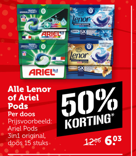 Lenor   wasmiddel folder aanbieding bij  Coop - details