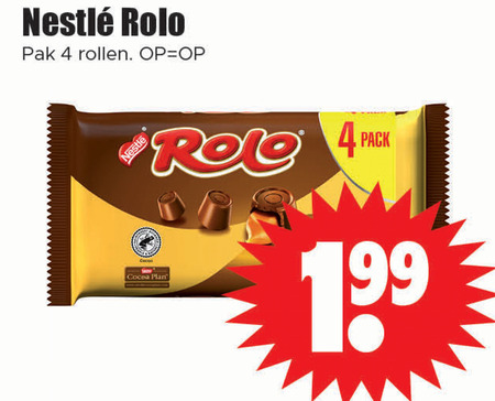 Rolo   chocoladereep folder aanbieding bij  Dirk - details