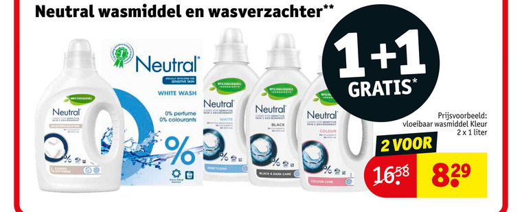 Neutral   wasmiddel, wasverzachter folder aanbieding bij  Kruidvat - details