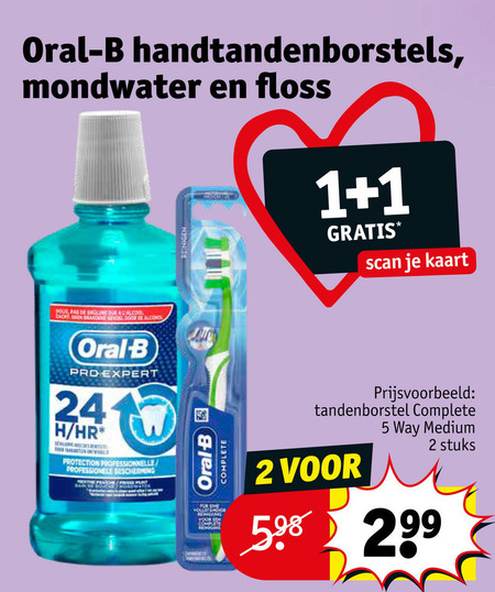 Oral-B   mondwater, tandenborstel folder aanbieding bij  Kruidvat - details