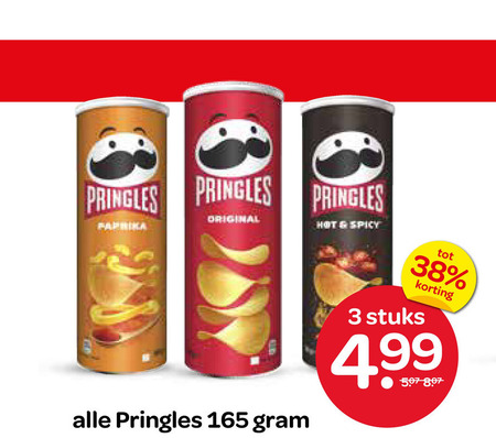 Pringles   chips folder aanbieding bij  Spar - details