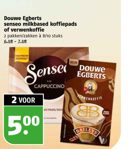 Douwe Egberts   oploskoffie, koffiepad folder aanbieding bij  Poiesz - details