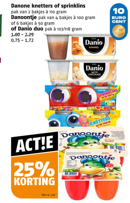 Danone   kindertoetjes, toetje folder aanbieding bij  Poiesz - details