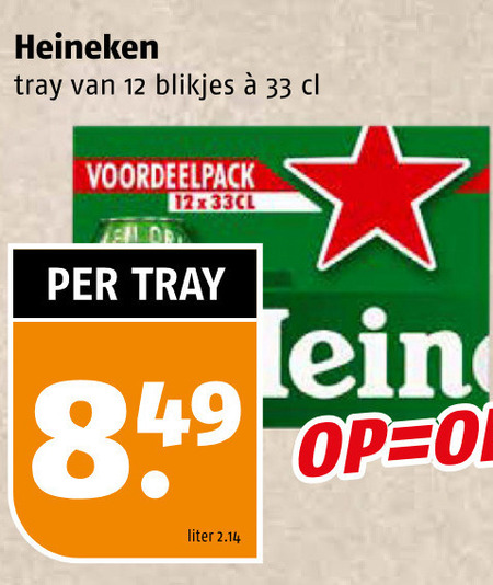 Heineken   blikje bier folder aanbieding bij  Poiesz - details