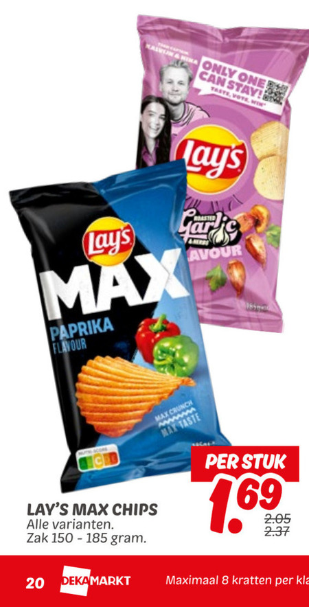 Lays   chips folder aanbieding bij  Dekamarkt - details