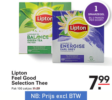 Lipton   thee folder aanbieding bij  Sligro - details