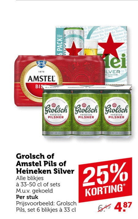Grolsch   blikje bier folder aanbieding bij  Coop - details