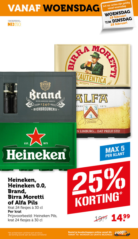 Heineken   krat bier folder aanbieding bij  Coop - details