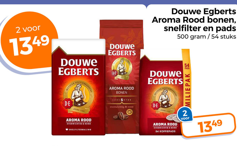 Douwe Egberts   koffie, koffiebonen folder aanbieding bij  Trekpleister - details