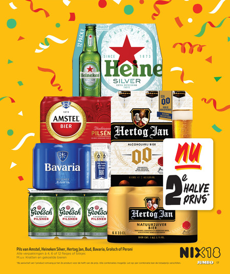 Grolsch   blikje bier, flesje bier folder aanbieding bij  Jumbo - details