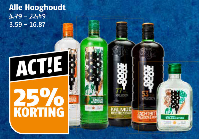 Hooghoudt   bessenjenever, jenever folder aanbieding bij  Poiesz - details