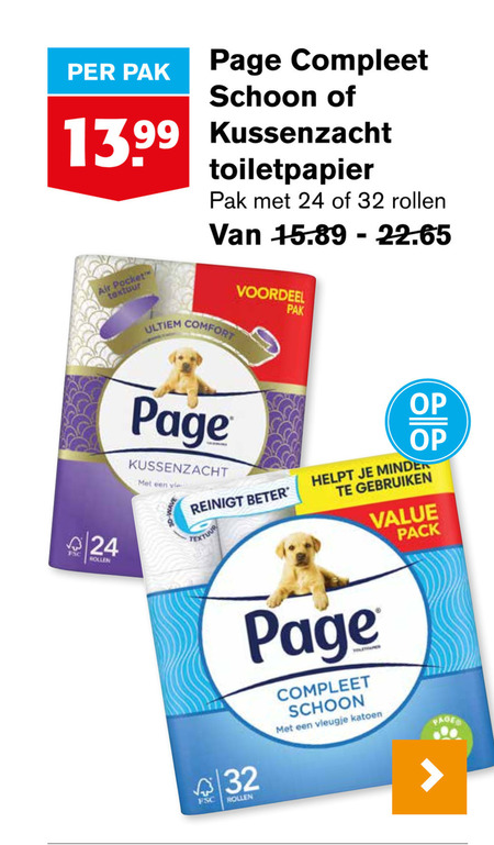 Page   toiletpapier folder aanbieding bij  Hoogvliet - details