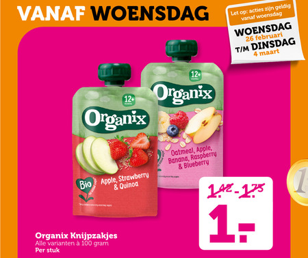 Organix Goodies   babyvoeding folder aanbieding bij  Coop - details