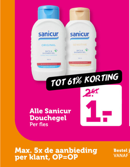 Sanicur   douchegel folder aanbieding bij  Coop - details