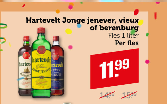 Hartevelt   jenever, vieux folder aanbieding bij  Coop - details