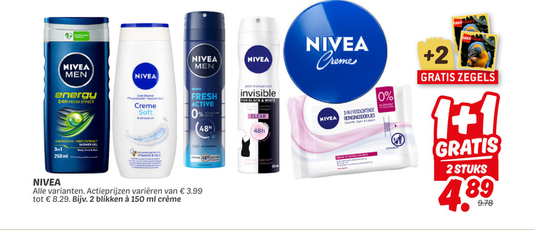 Nivea   deodorant, douchegel folder aanbieding bij  Dekamarkt - details