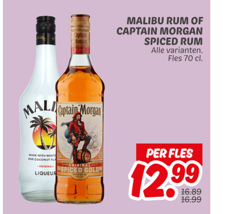 Captain Morgan   rum, likeur folder aanbieding bij  Dekamarkt - details