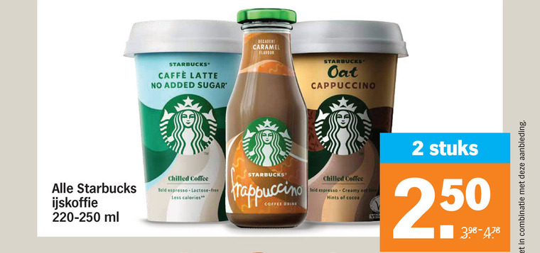 Starbucks   ijskoffie folder aanbieding bij  Albert Heijn - details