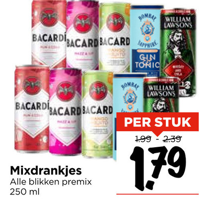 Bacardi   mixdrank folder aanbieding bij  Vomar - details