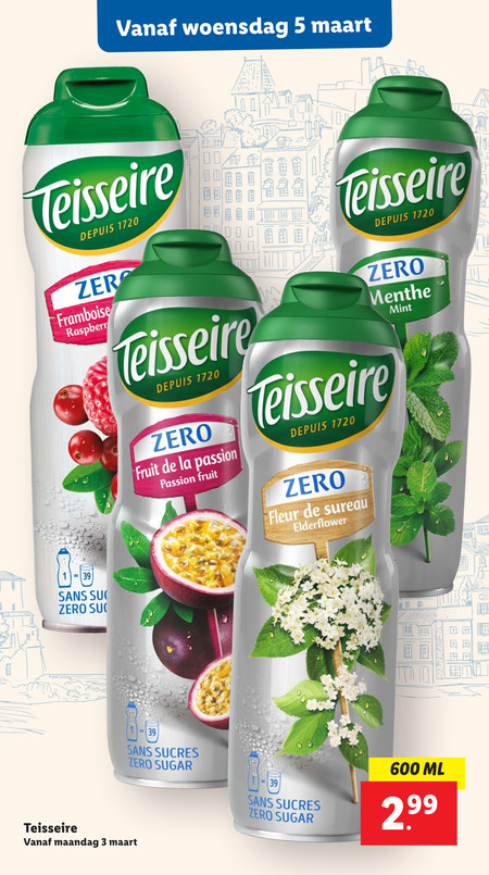 Teisseire   limonadesiroop folder aanbieding bij  Lidl - details