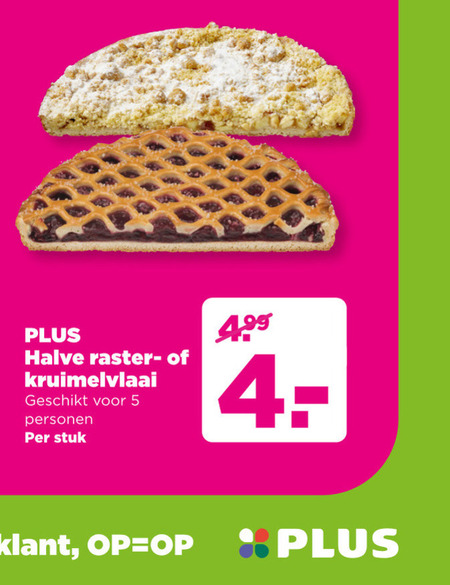 Plus Huismerk   vlaai, appelkruimelvlaai folder aanbieding bij  Plus - details